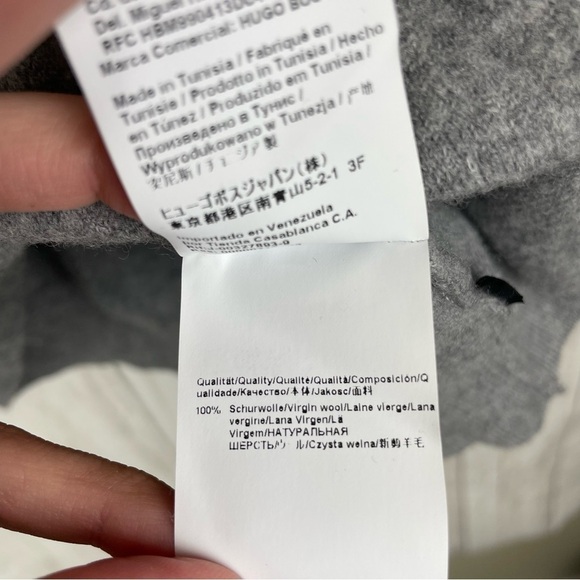 Hugo Boss gray merino wool sweater XL - Picture 6 of 7
